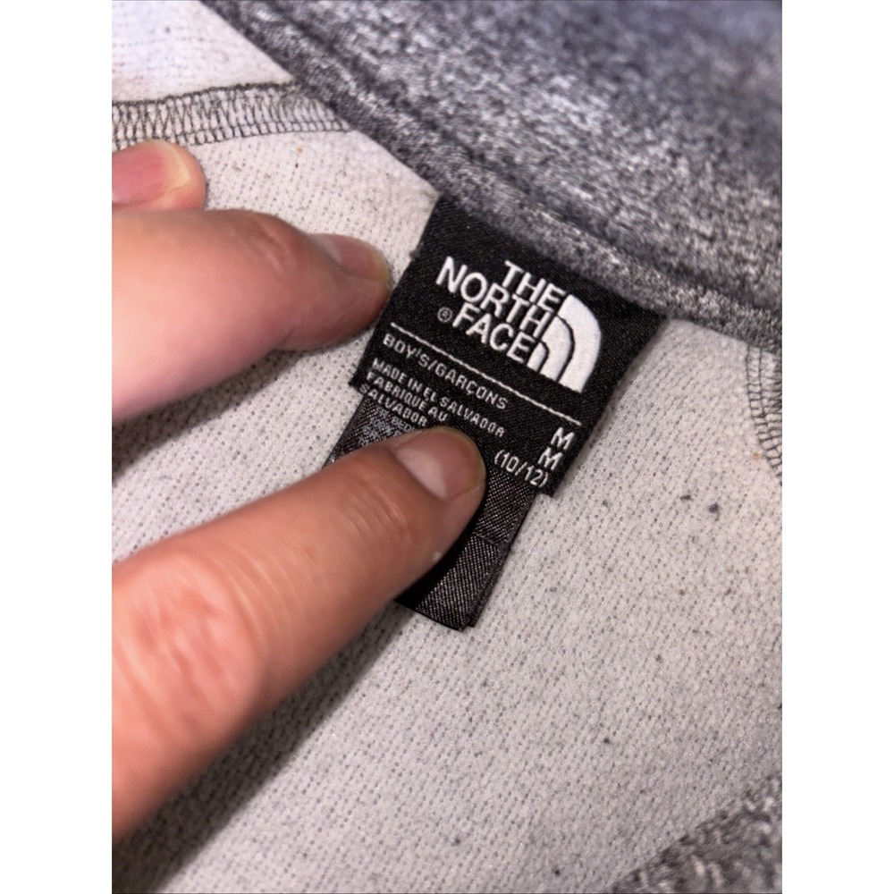 Boys The North‎ Face Size M (10/12) Gray And Black 1/4 Zip Pullover Fleece - Picture 4 of 6